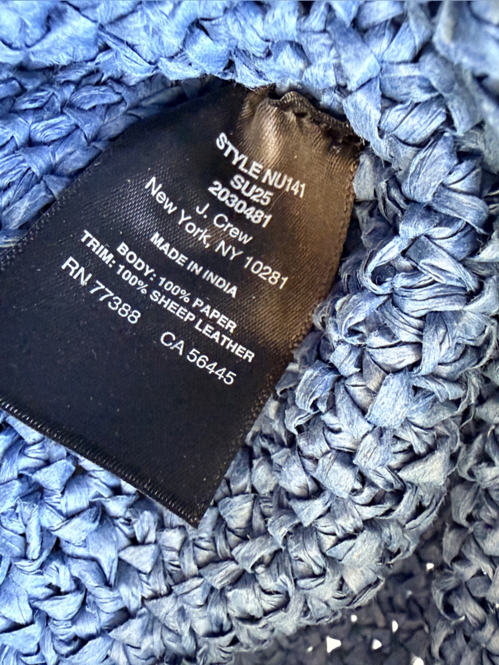 Madewell Blue Woven Shoulder Bag - Picture 7 of 8